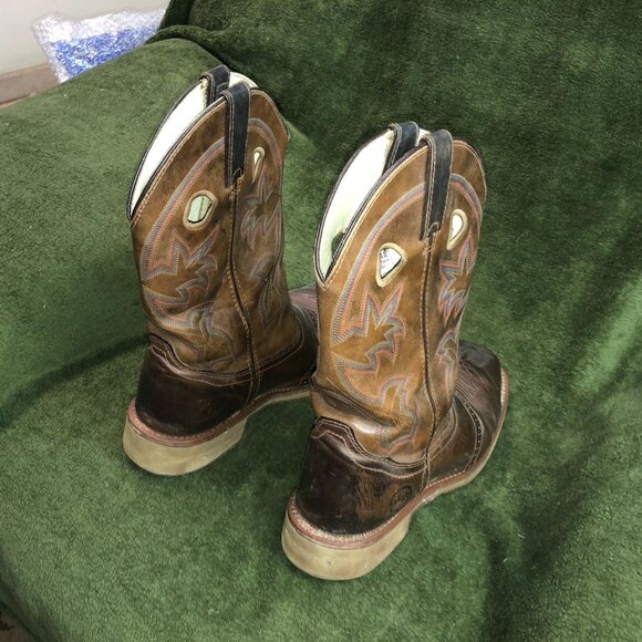 Double-H Antonio DH6134 13" Brown Leather Composite Toe Work Boots Men 9½ 2E EH - Picture 12 of 16